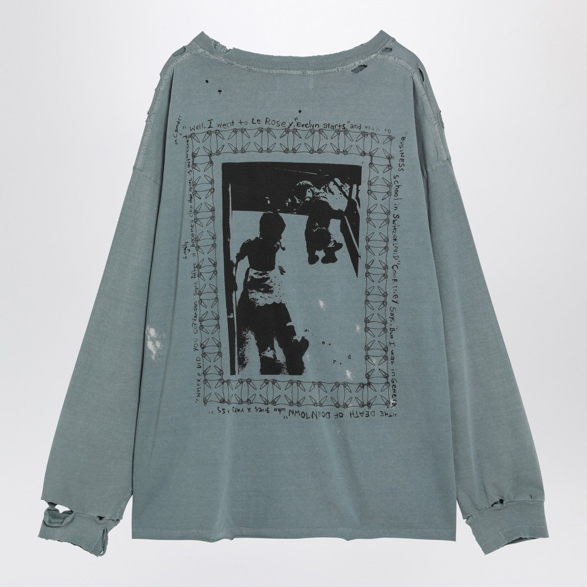 Enfants Riches Déprimés Boy in Chains blue vintage-effect T-shirt Enfants Riches Déprimés