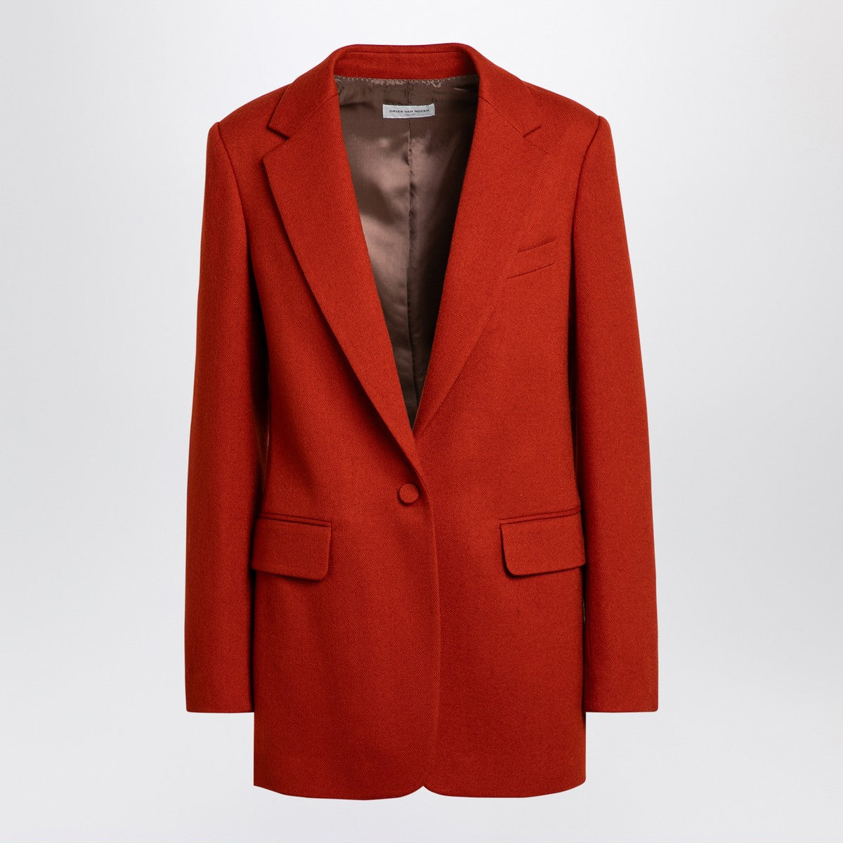 Dries Van Noten Red single-breasted jacket in wool Dries Van Noten