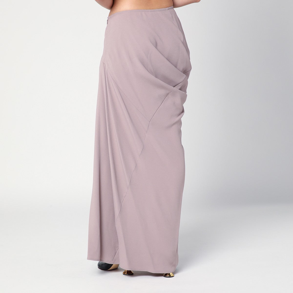 Dries Van Noten Pink long draped skirt Dries Van Noten