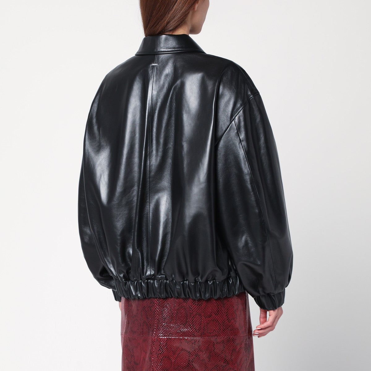 Cassell Black leather bomber jacket Cassell