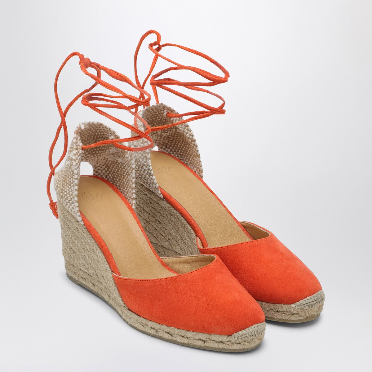 Castañer Carina 8/007 papaya-coloured espadrilles Castañer