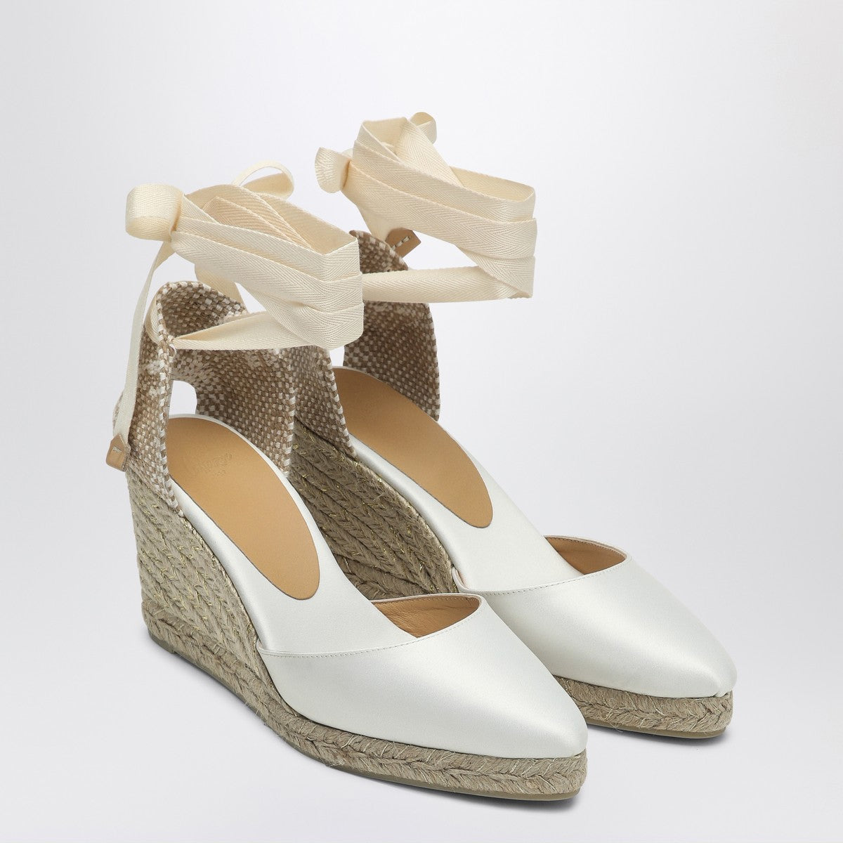Castañer Joyce white espadrilles in satin Castañer