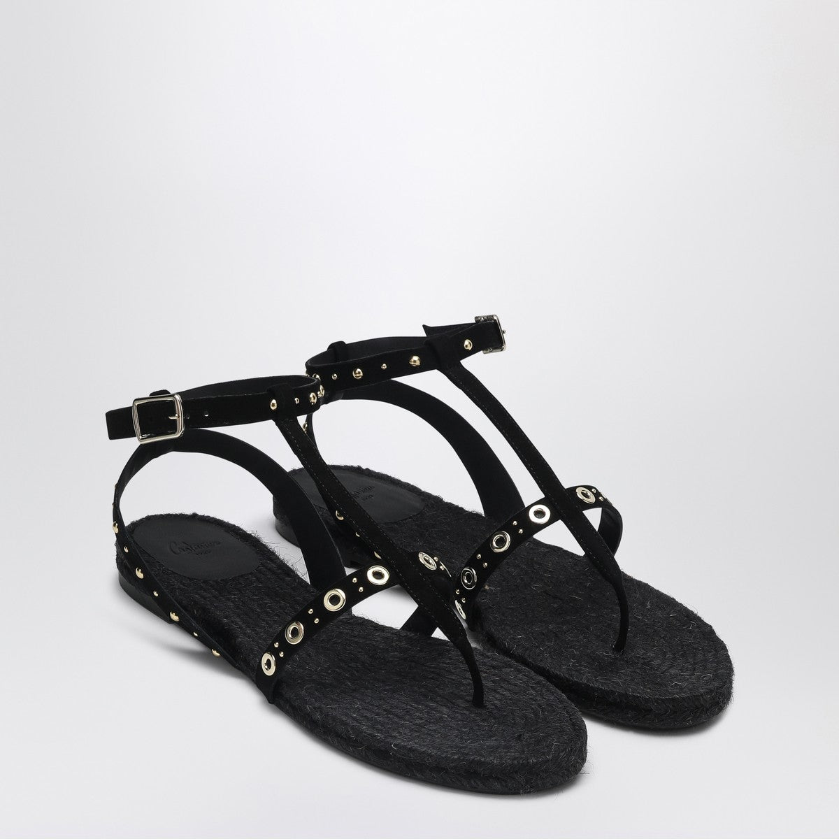 Castañer Low-heeled black Pati with studs Castañer
