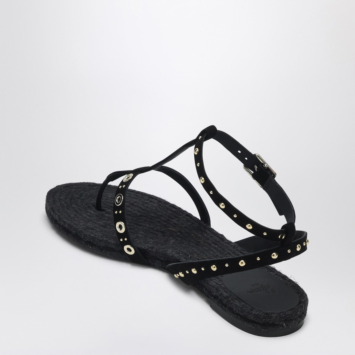 Castañer Low-heeled black Pati with studs Castañer