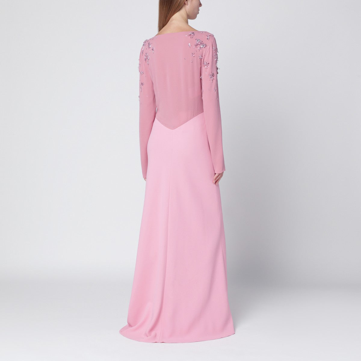 Alberta Ferretti Pink evening dress with bead embroidery Alberta Ferretti