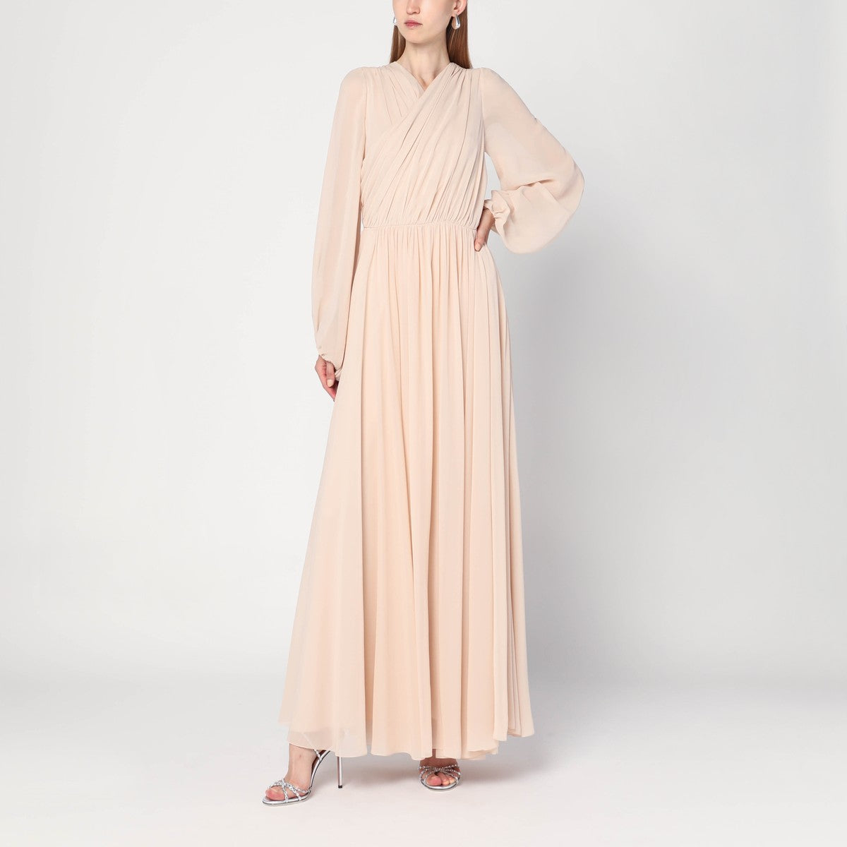 Alberta Ferretti Light pink dress in silk georgette Alberta Ferretti