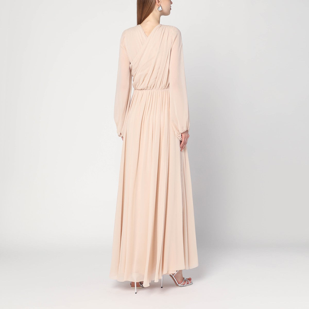Alberta Ferretti Light pink dress in silk georgette Alberta Ferretti