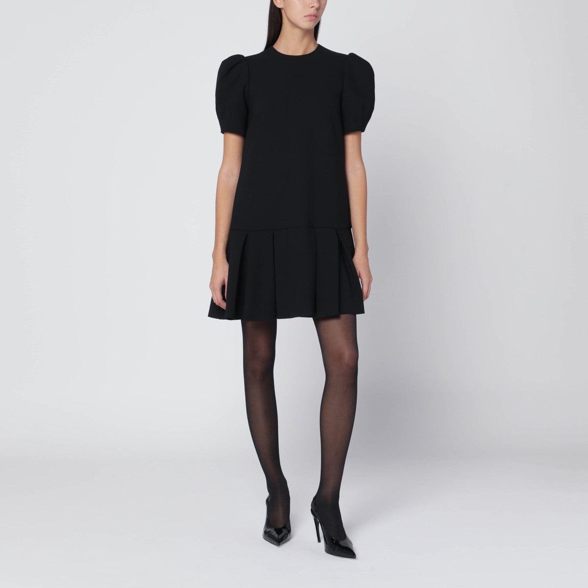 Moschino Black mini dress with pleats Moschino