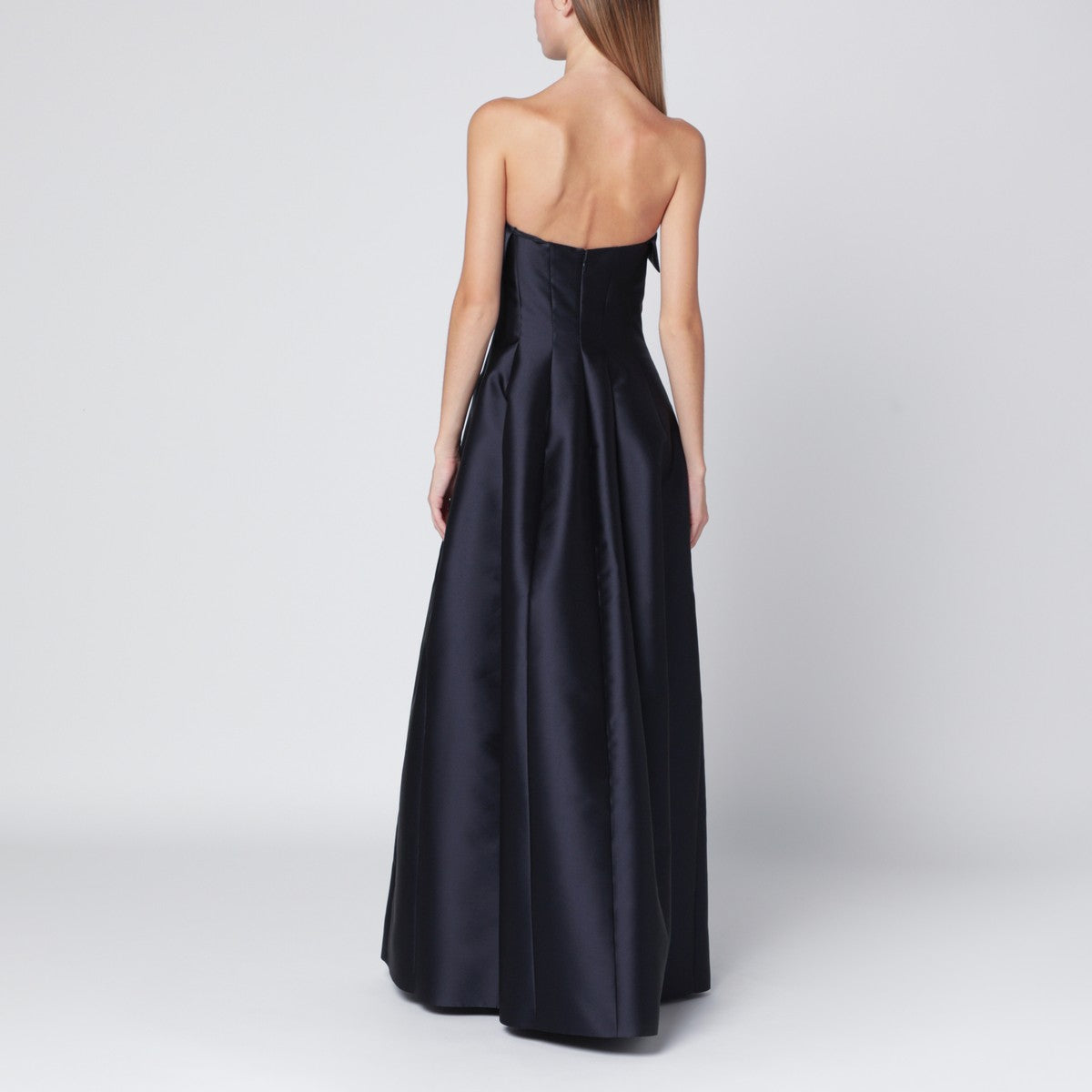 Alberta Ferretti Blue evening dress in silk-blend mikado Alberta Ferretti