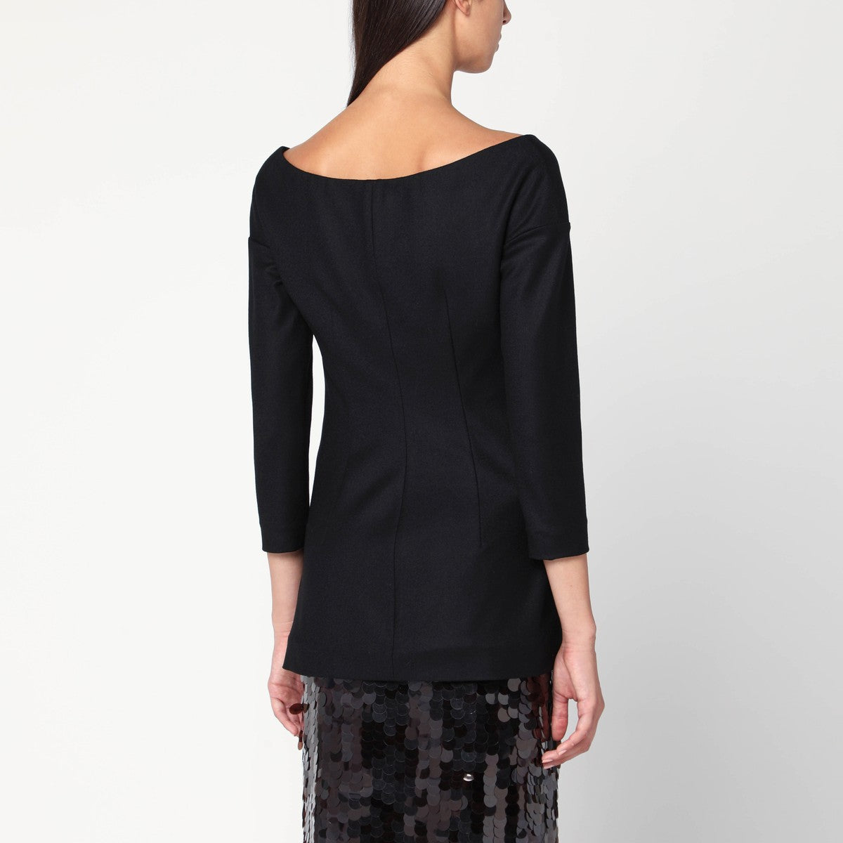 Alberta Ferretti Black wool V-neck jacket Alberta Ferretti