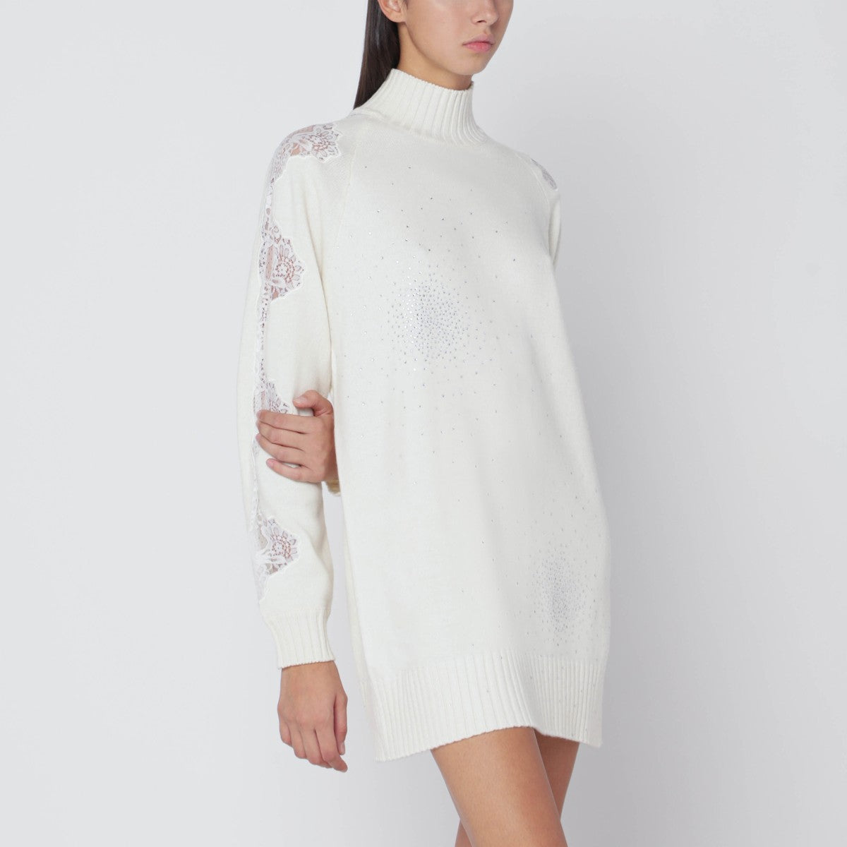 Giuseppe di Morabito White turtleneck dress in wool Giuseppe Di Morabito