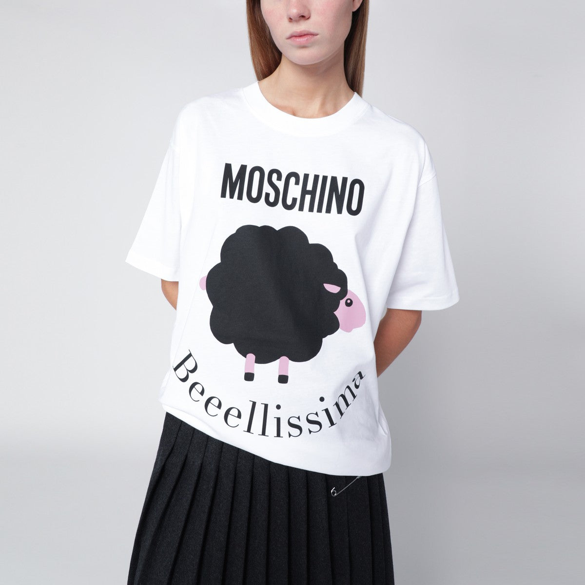 Moschino White T-shirt with logo print Moschino