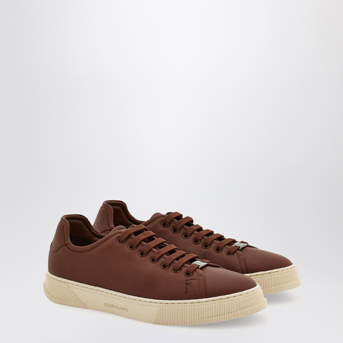 Ferragamo Brown leather sneakers Ferragamo