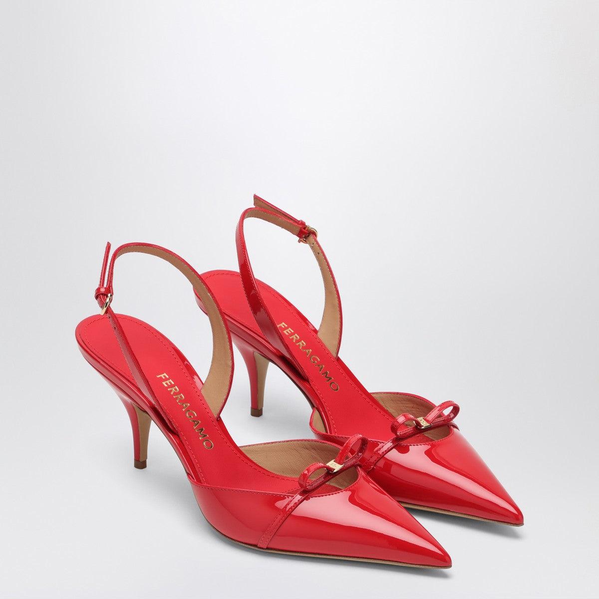 Ferragamo Gylla 70 Slingback in flame red Ferragamo