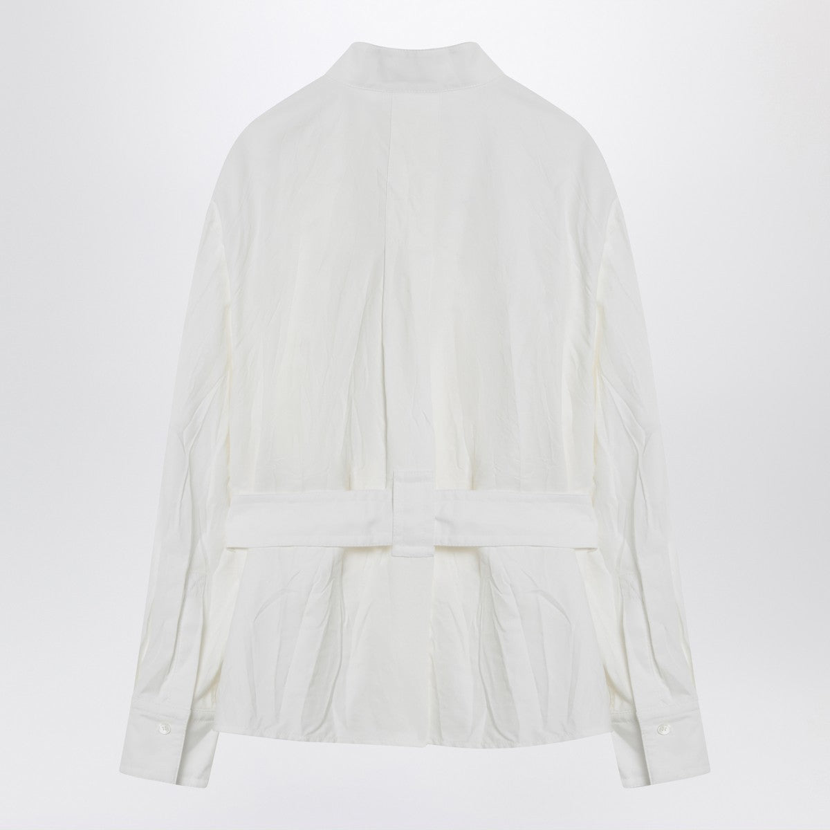 Ferragamo White belted shirt in cotton blend Ferragamo