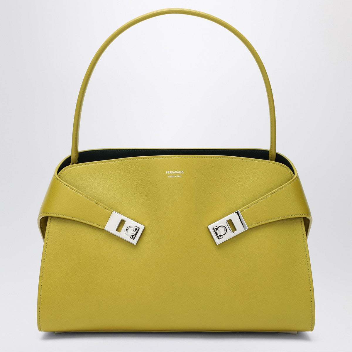 Ferragamo Hug Soft M bag in Lime/Moss Ferragamo