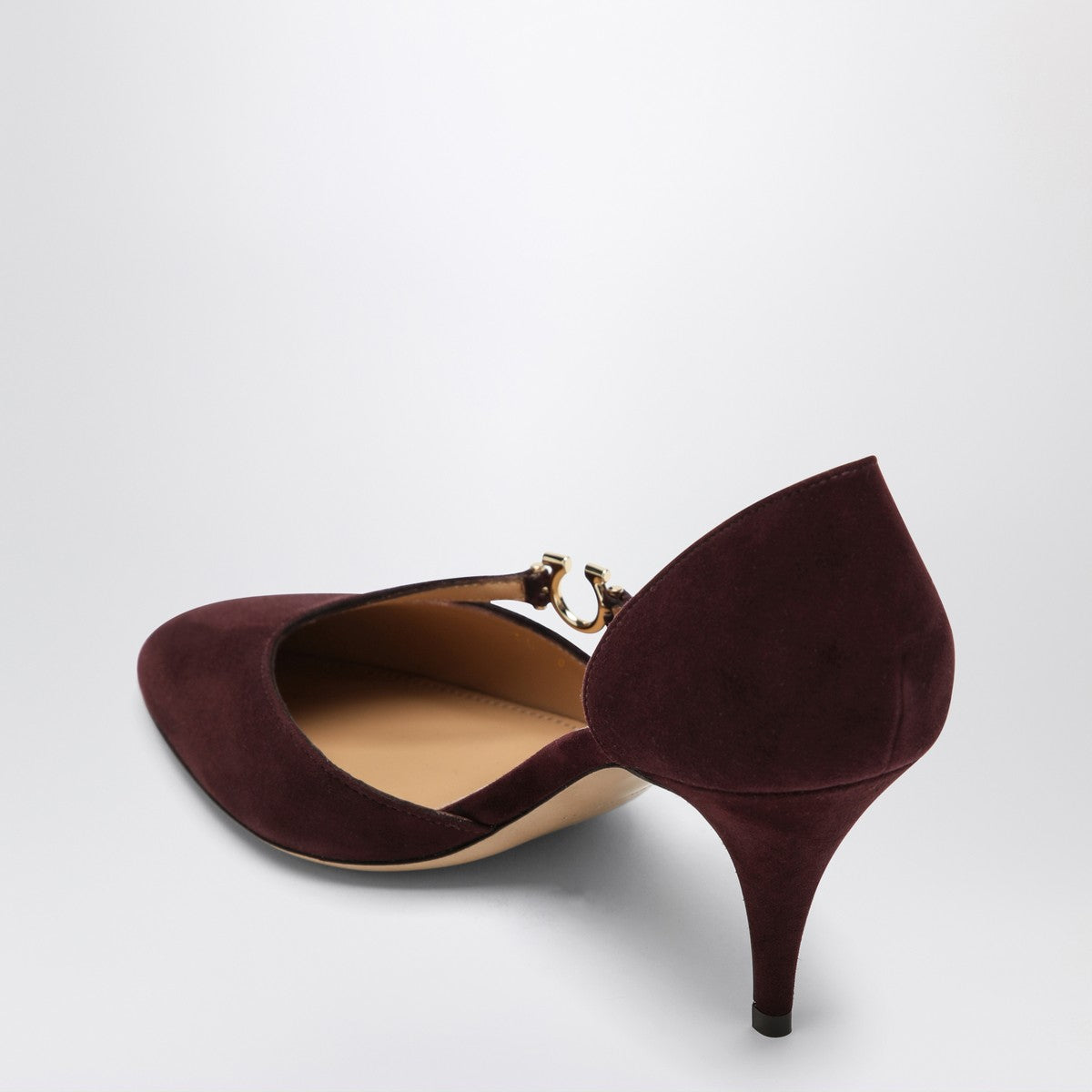 Ferragamo Pumps with Gancini detail Dark Barolo Ferragamo