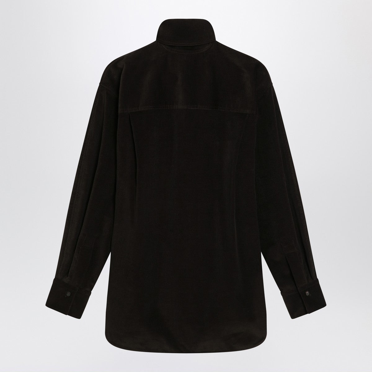 Ferragamo Brown shirt in ribbed velvet Ferragamo