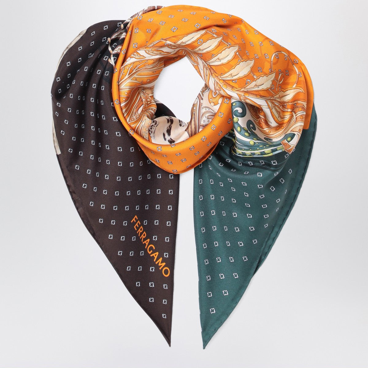 Ferragamo Silk scarf Madras print Ferragamo