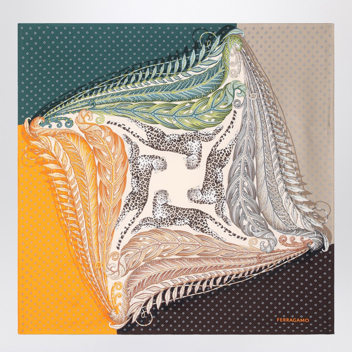 Ferragamo Silk scarf Madras print Ferragamo