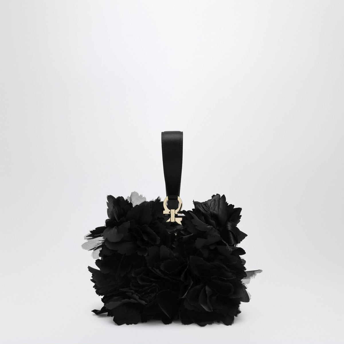 Ferragamo Mini clutch with black flowers Ferragamo