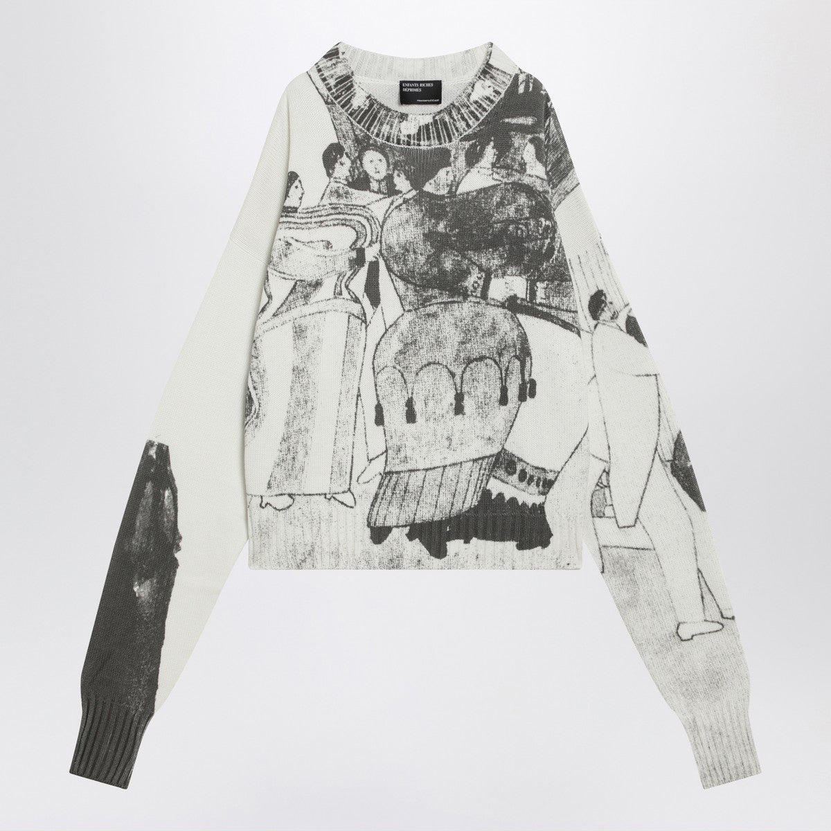 Enfants Riches Déprimés The Ballroom Dance sweater in black/ivory Enfants Riches Déprimés