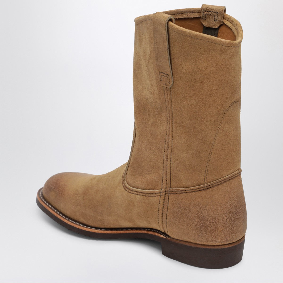 Red Wing Pecos Boots in Beige Suede Red Wing
