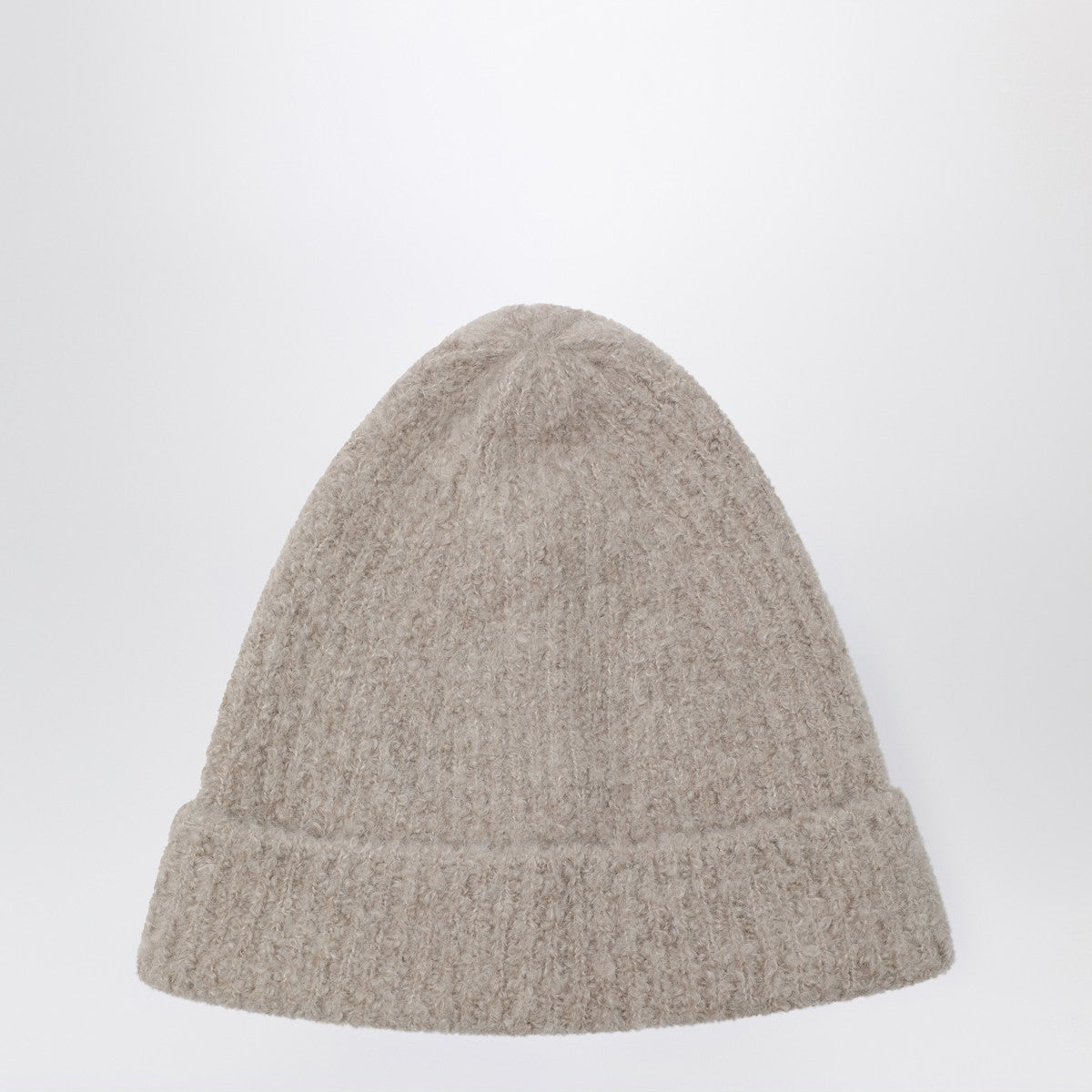 The Row Beige Leomir beanie in cashmere and silk blend The Row