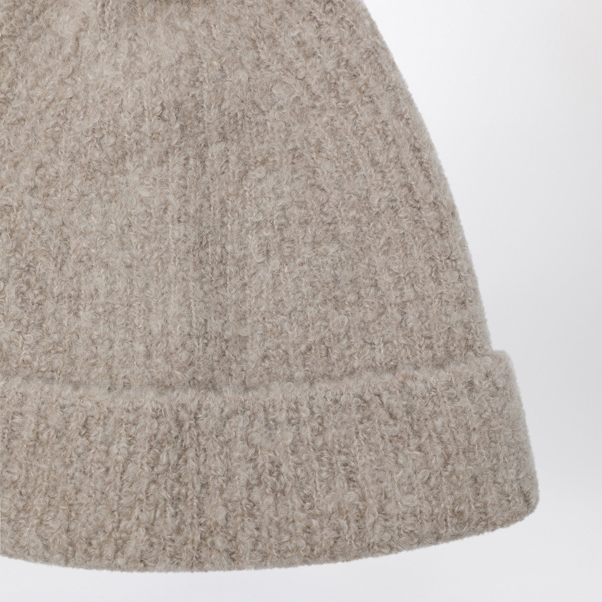 The Row Beige Leomir beanie in cashmere and silk blend The Row