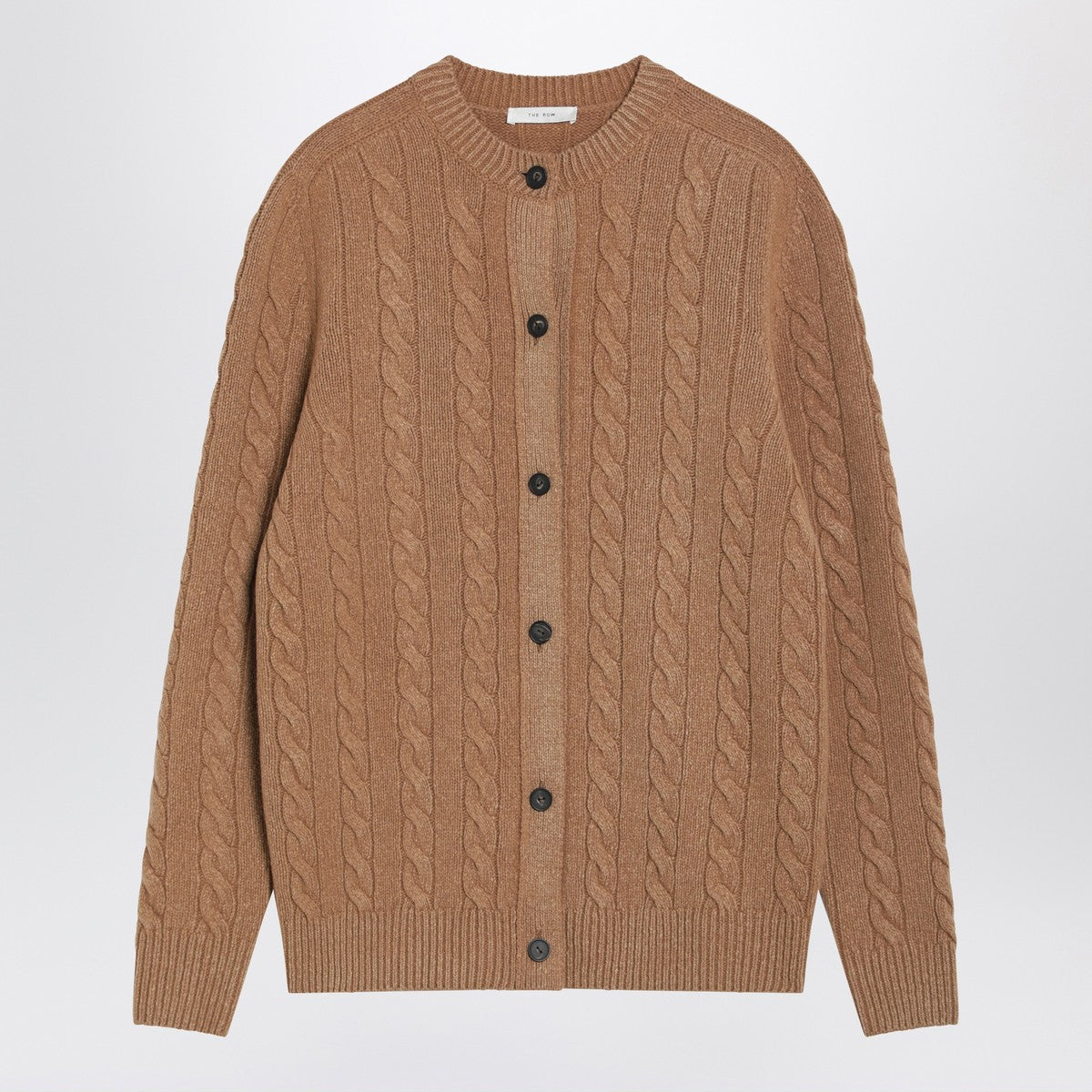 The Row Loneke cardigan in light brown wool The Row