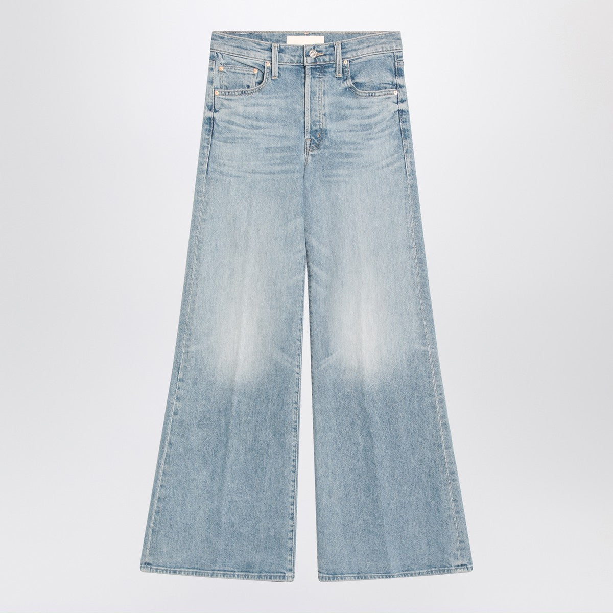 Mother The Tomcat Roller Skimp jeans in washed light blue Mother