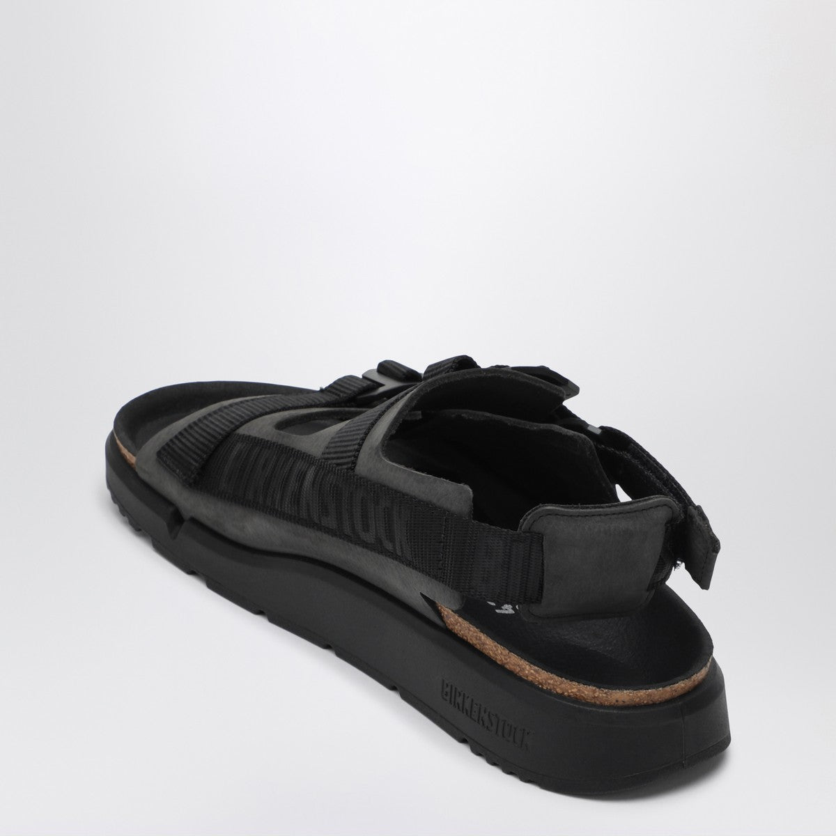 Birkenstock Black Shinjuku sandal in natural leather and tissue Birkenstock