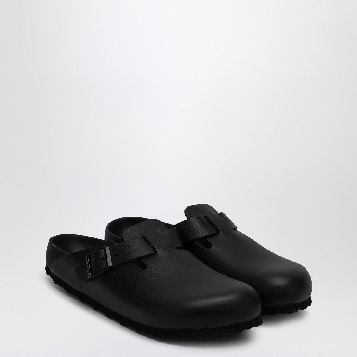 Birkenstock Boston slipper black in smooth leather Birkenstock