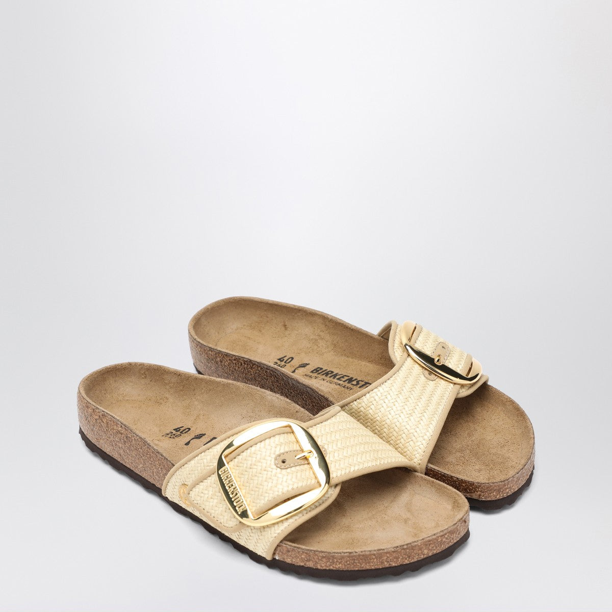 Birkenstock Madrid Big Buckle raffia slipper Birkenstock
