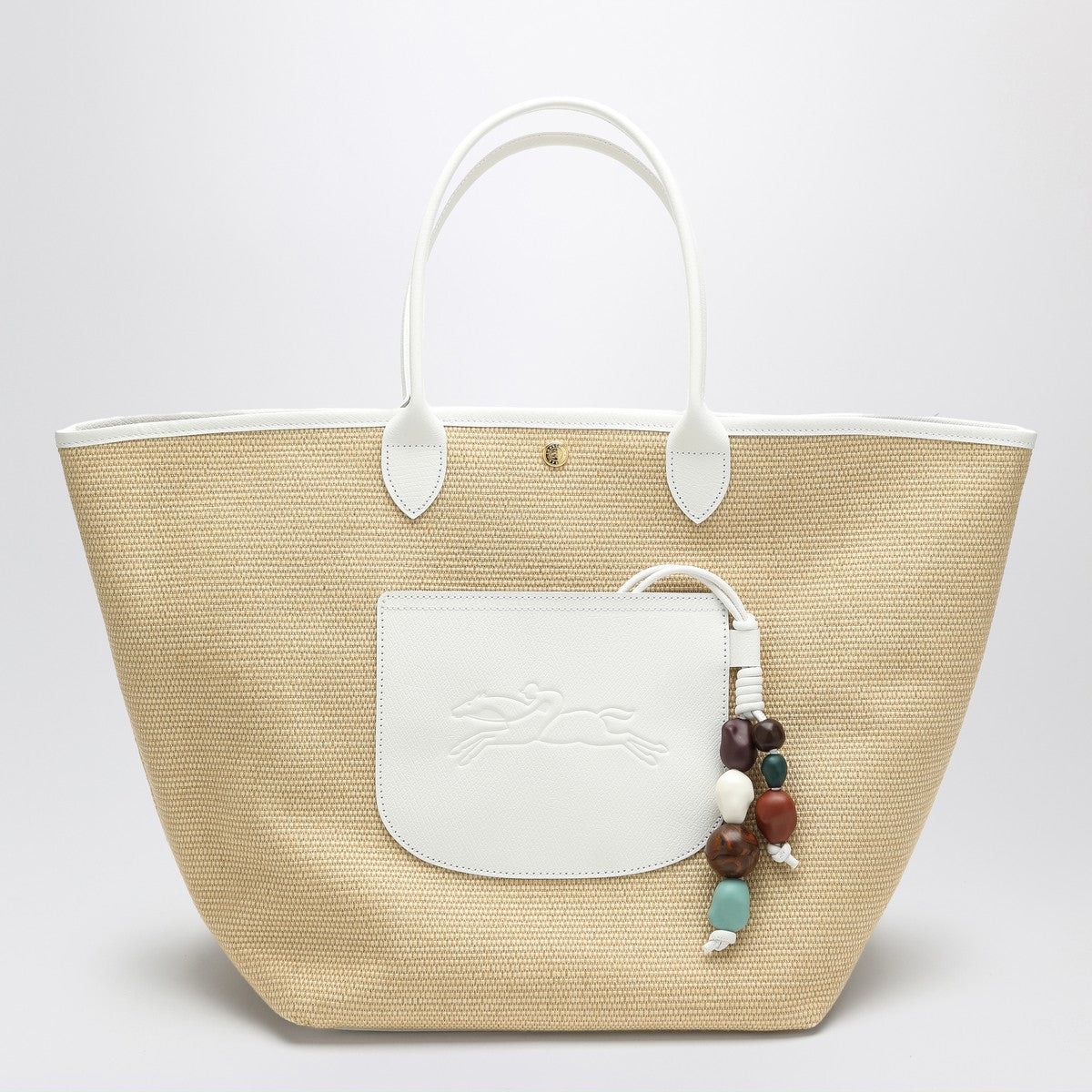 Longchamp Basket bag Le Pliage white Longchamp
