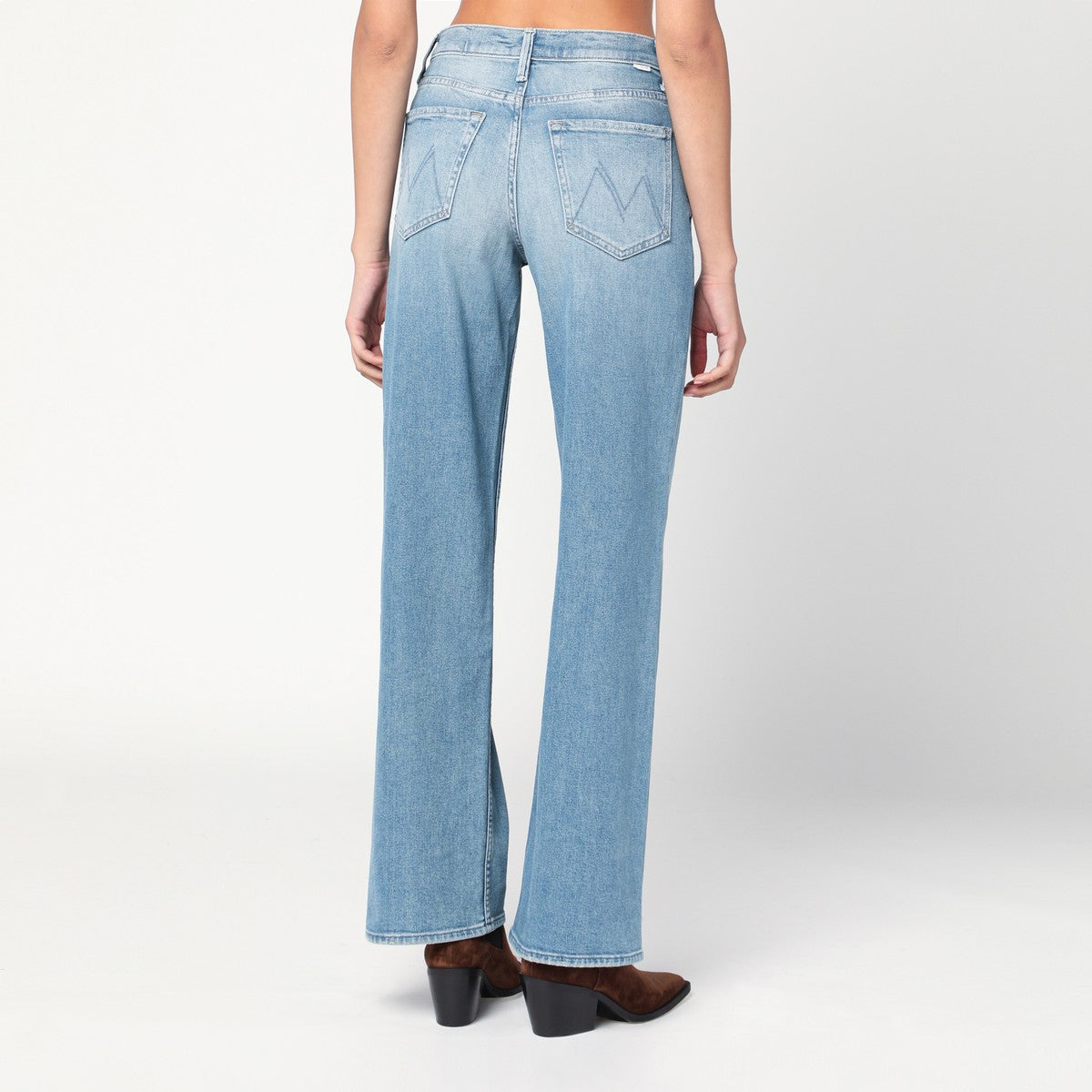 Mother Light blue The Spinner Zip Sneak jeans Mother