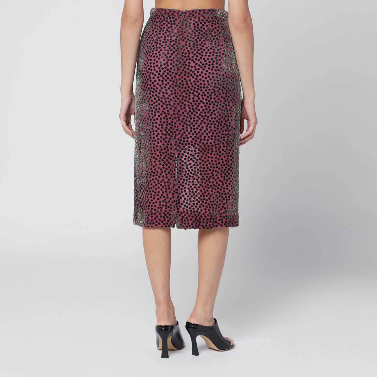 Dries Van Noten Pink polka dot skirt in silk blend Dries Van Noten