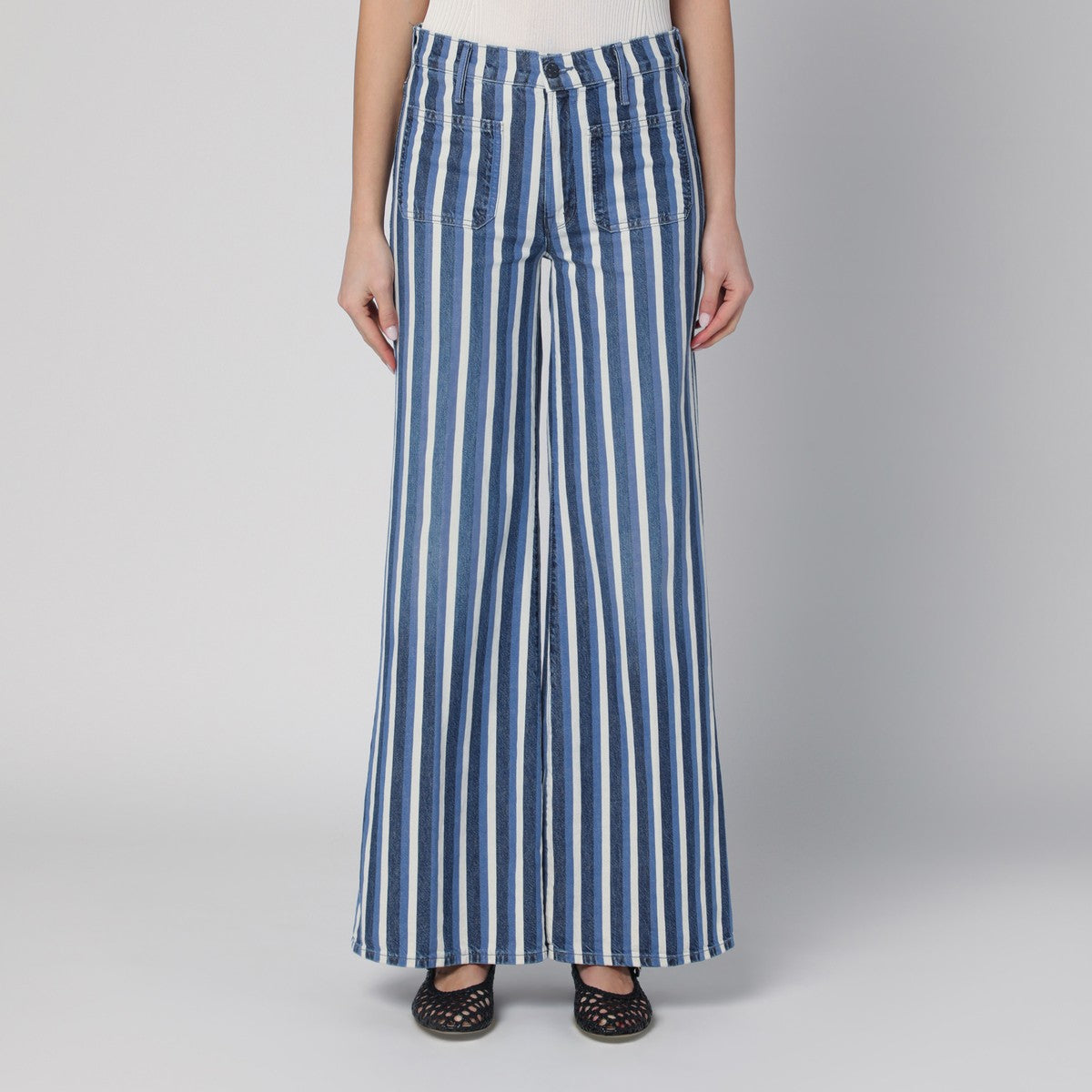 Mother Jeans The Patch Pocket Twister Sneak striped Mother