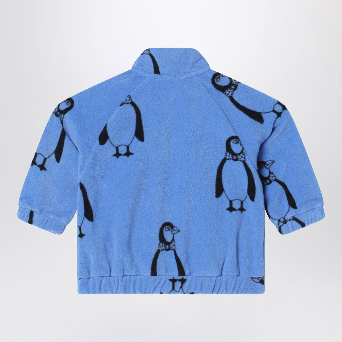 Mini Rodini Blue zip-up sweatshirt with penguins Mini Rodini