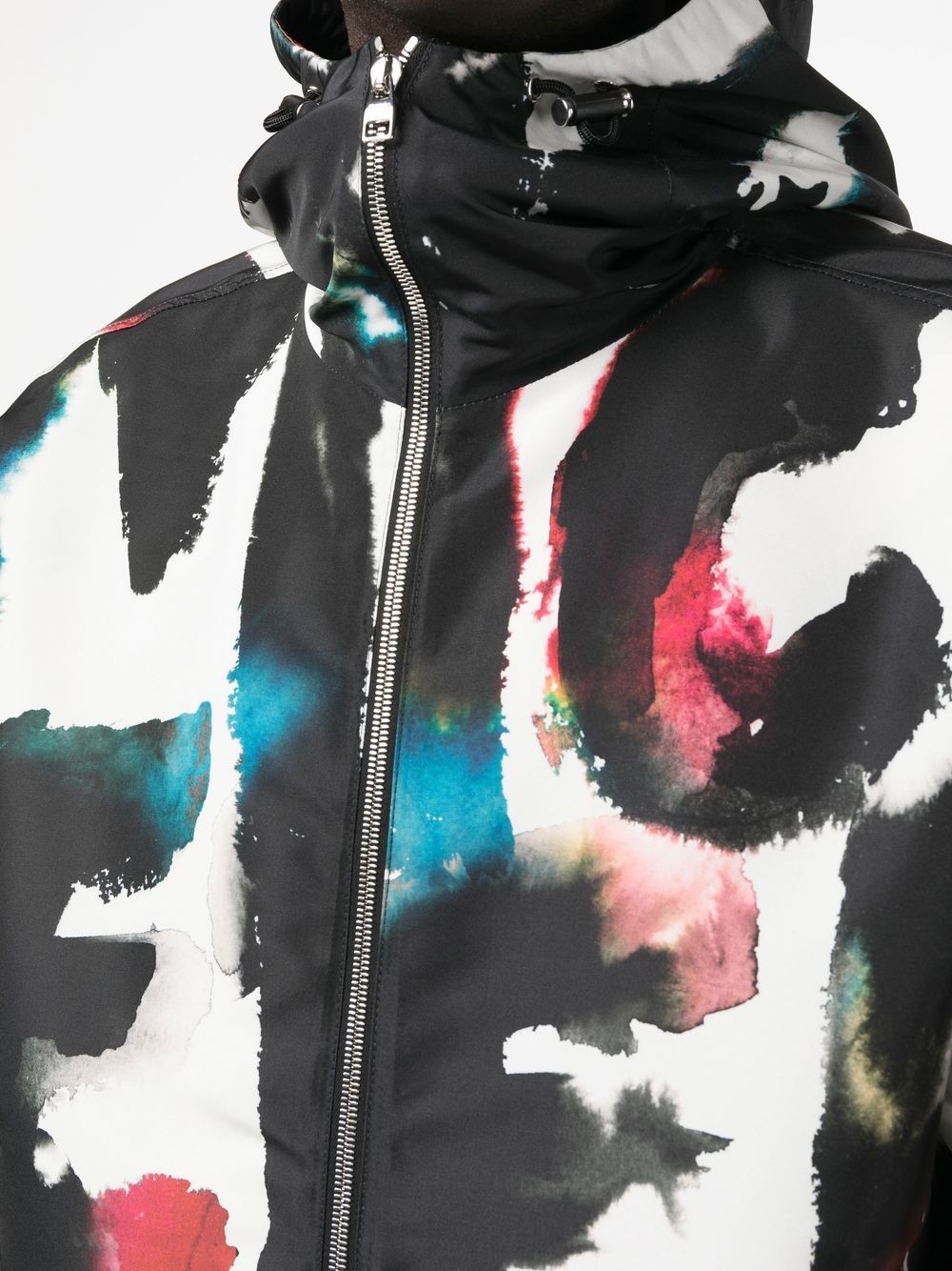 Alexander McQueen Graffiti-print Hooded Windbreaker Alexander Mcqueen