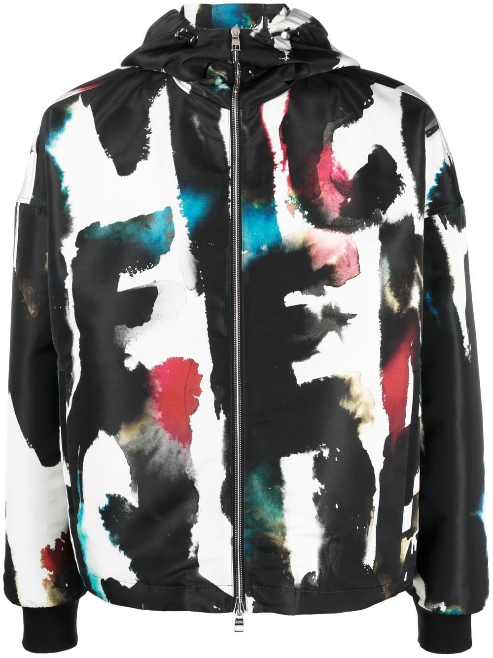 Alexander McQueen Graffiti-print Hooded Windbreaker Alexander Mcqueen