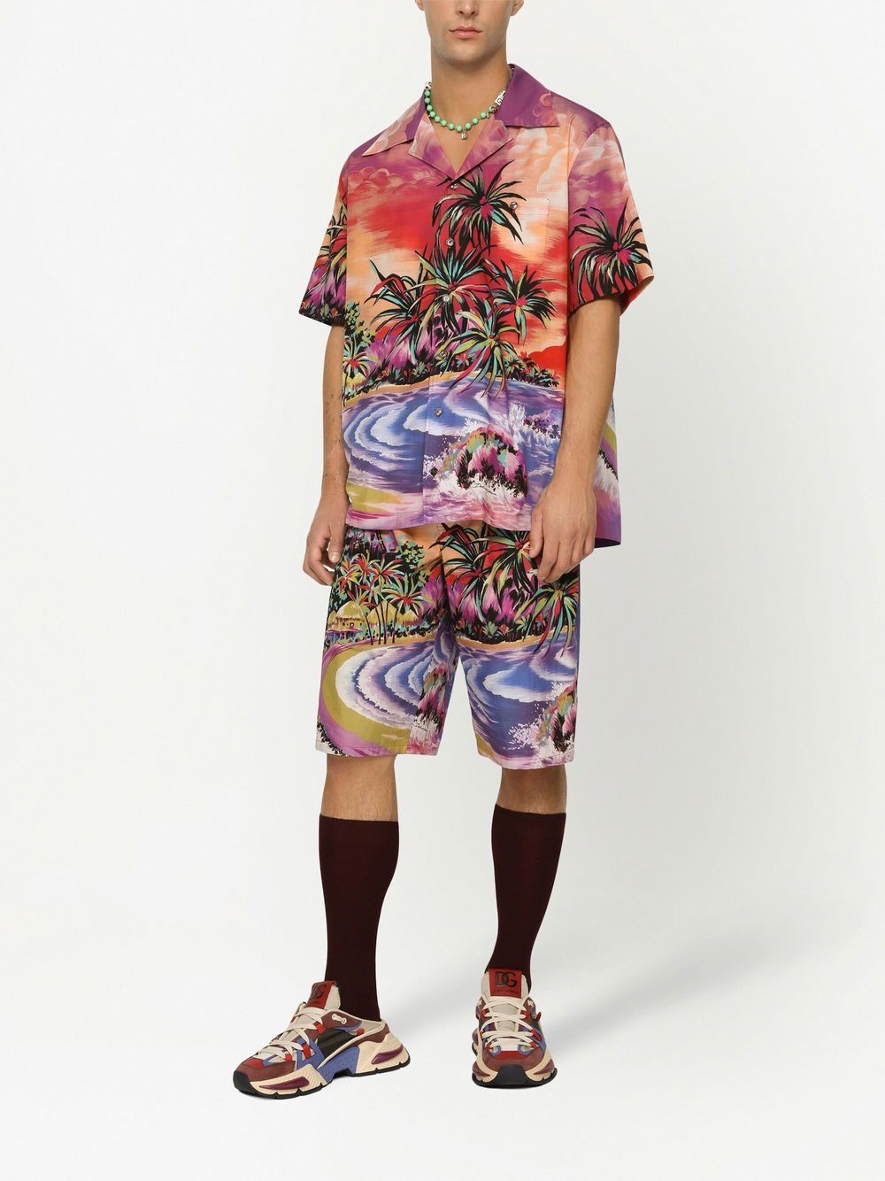 Dolce & Gabbana graphic-print bermuda shorts Dolce & Gabbana