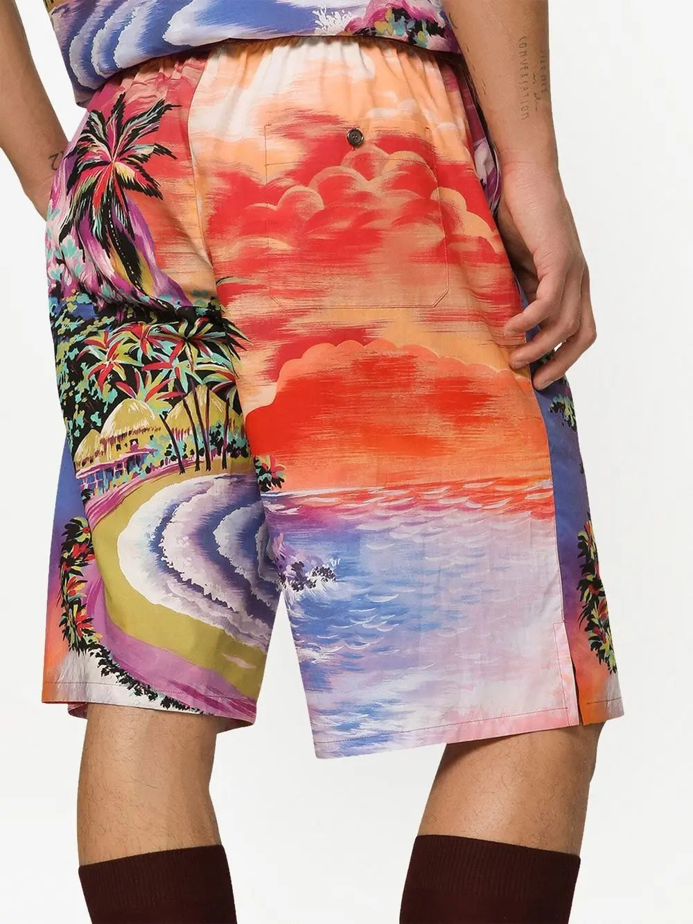 Dolce & Gabbana graphic-print bermuda shorts Dolce & Gabbana