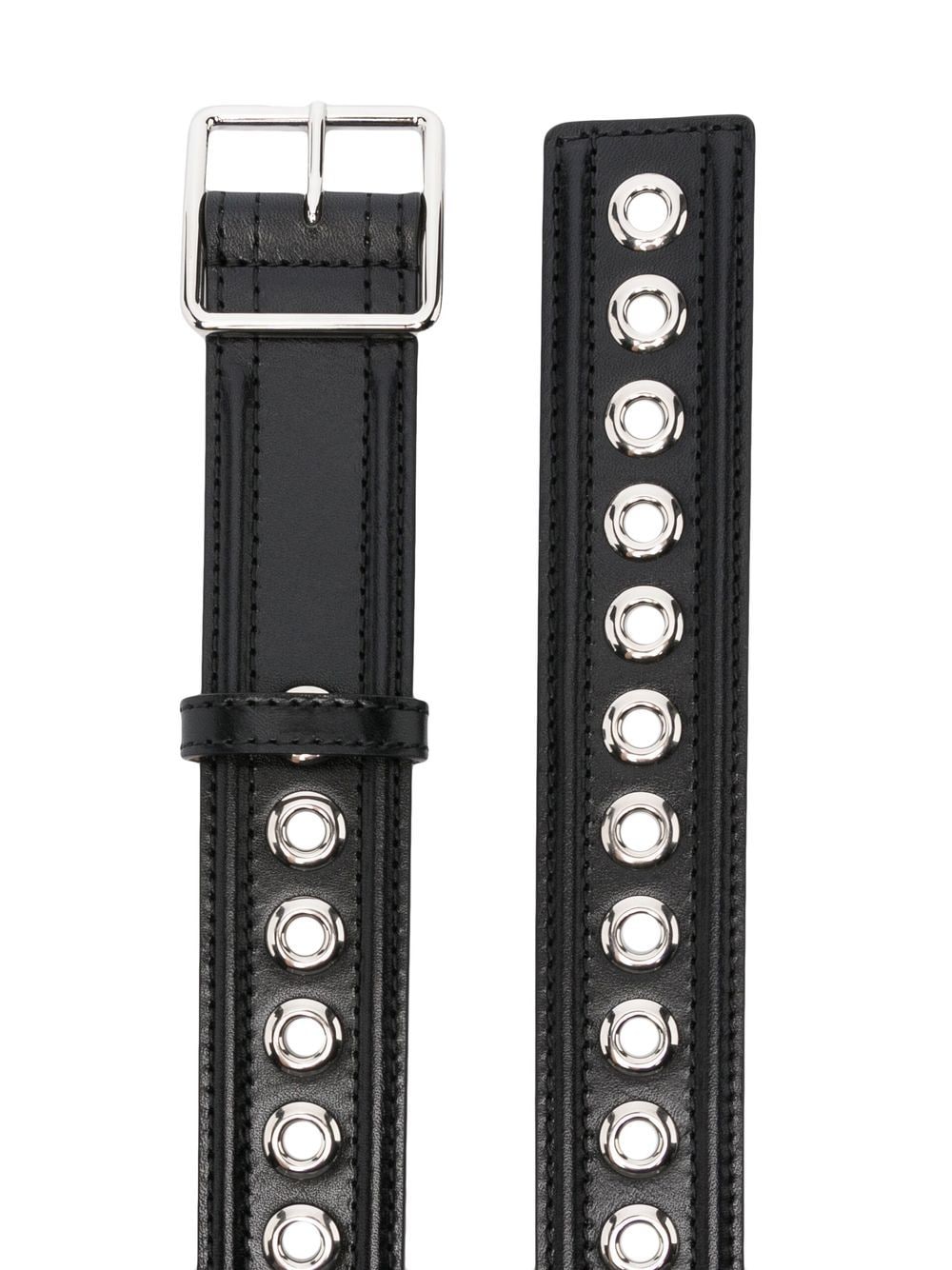 Alexander McQueen eyelet-detail leather belt Alexander Mcqueen