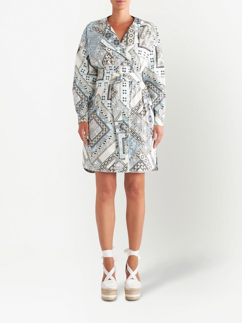 Etro Mix-print belted dress Etro