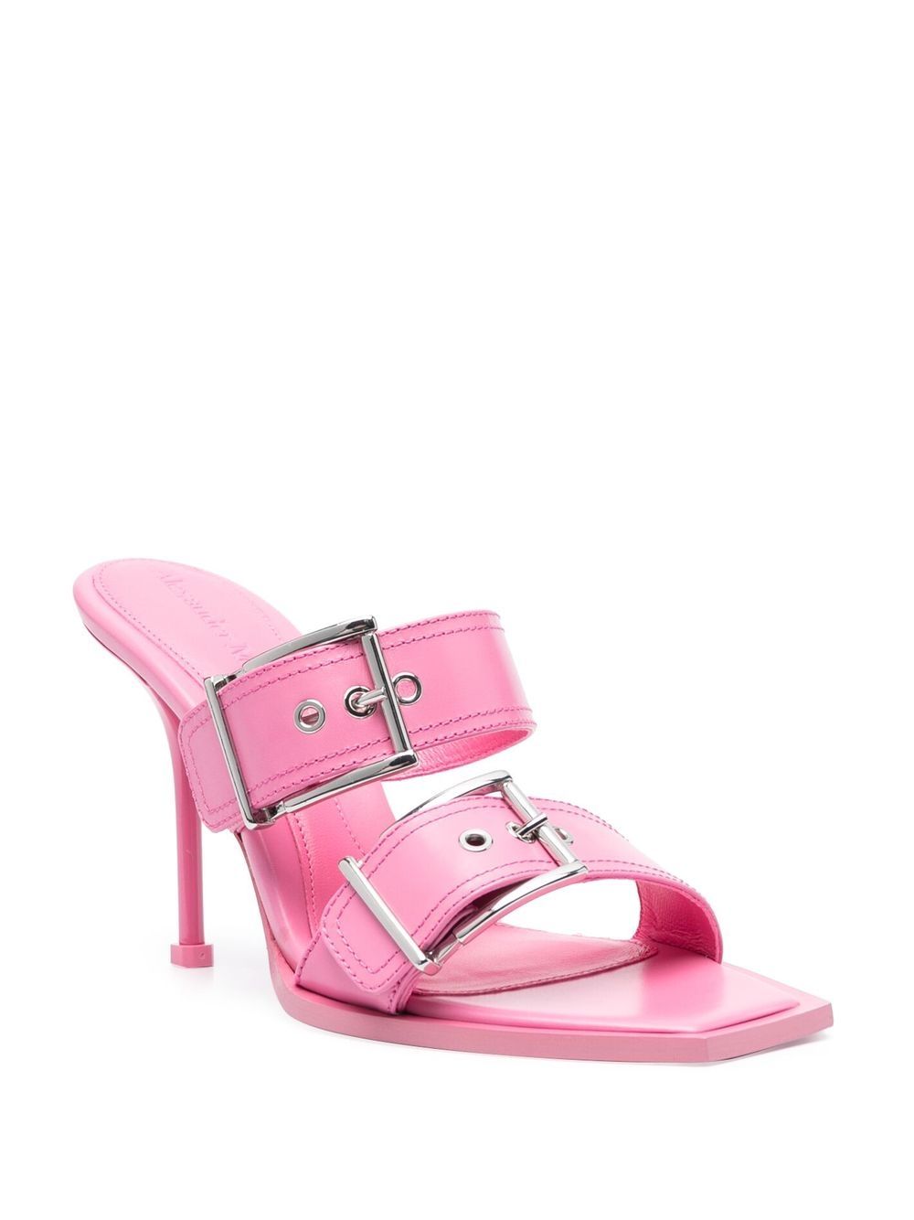 Alexander McQueen 100mm Buckle Leather Sandals Alexander Mcqueen