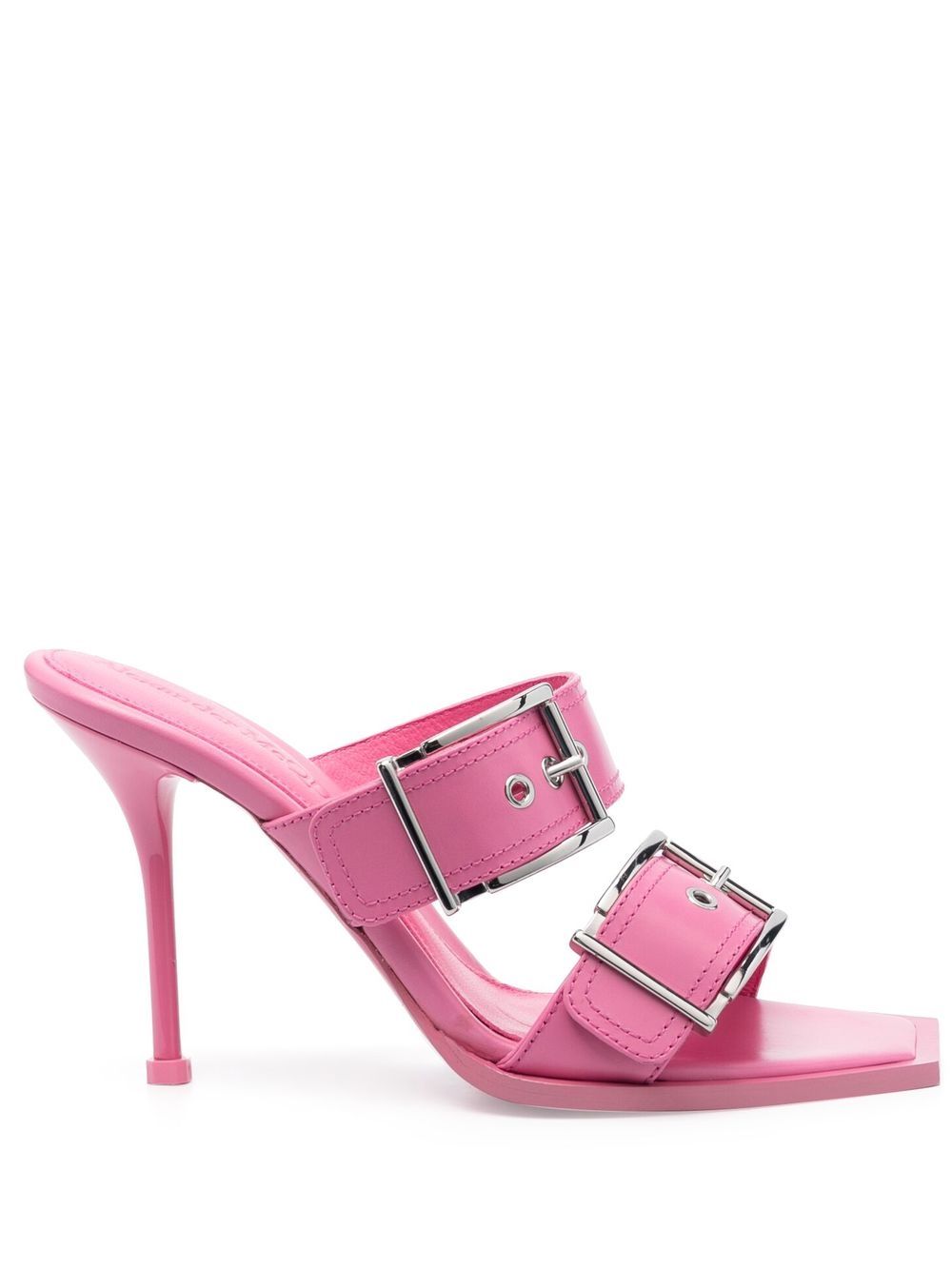 Alexander McQueen 100mm Buckle Leather Sandals Alexander McQueen