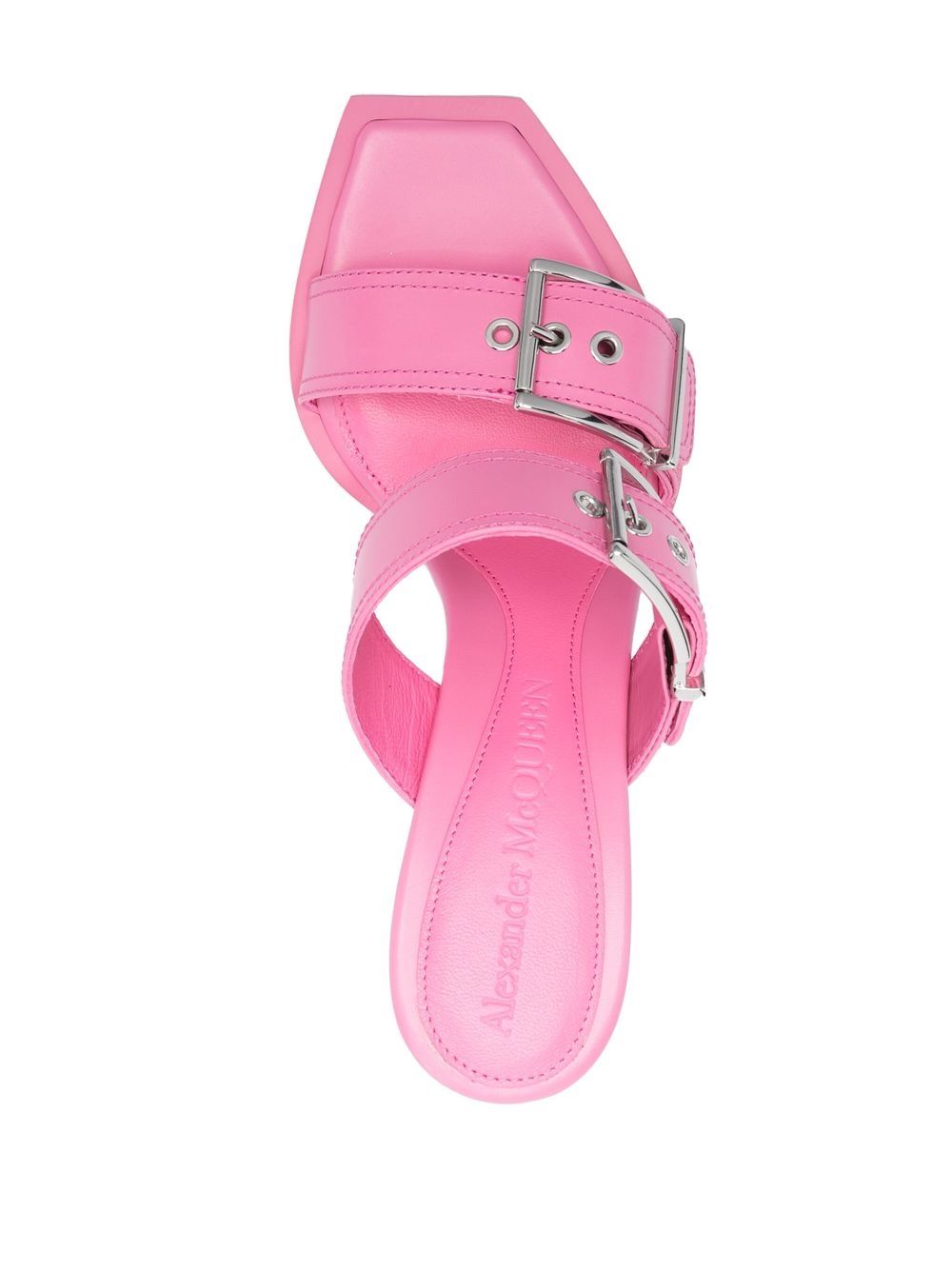 Alexander McQueen 100mm Buckle Leather Sandals Alexander Mcqueen