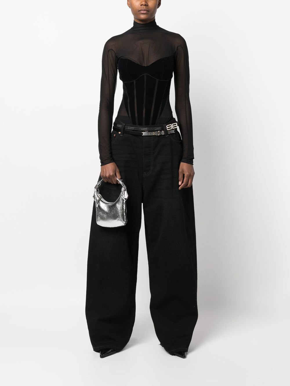 By Far Pre Cosmo metallic top-handle bag By Far Pre