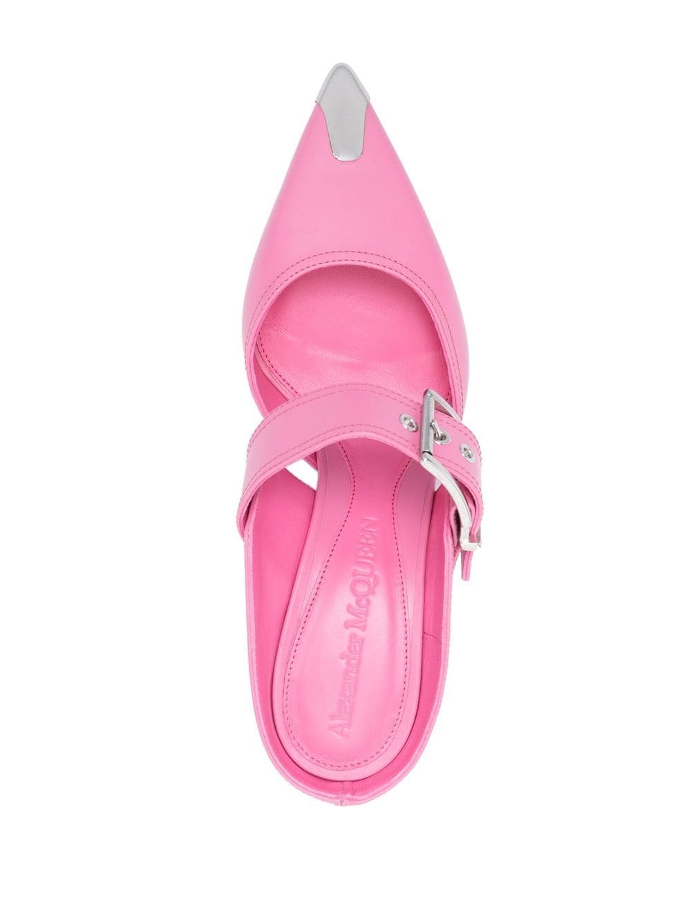 Alexander McQueen 75mm Metallic toe-cap Detail Mules Alexander Mcqueen